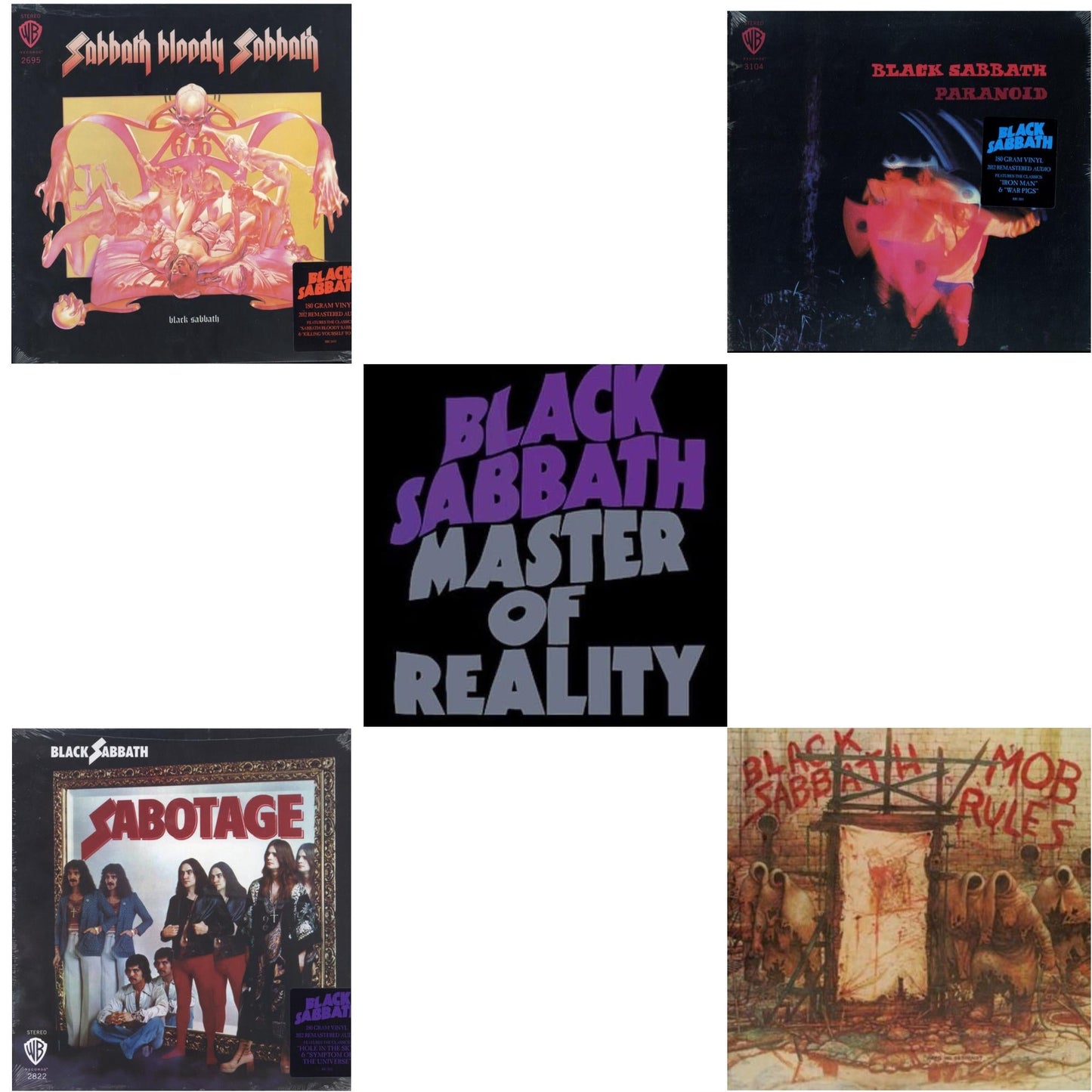 Sabotage (180G) & Sabbath Bloody Sabbath (180G) & Paranoid (180G) & Master Of Reality & Mob Rules (Deluxe/2LP)