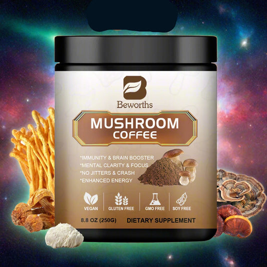 BWEORTHS 10-in-1 Super Shroom Coffee Blend – Reishi & Lion’s Mane Power Boost for Immunity, Focus & Memory, 250g Canned Brain Fuel - Premium coffee from dsers - Just $23.99! Shop now at Lizard Vigilante