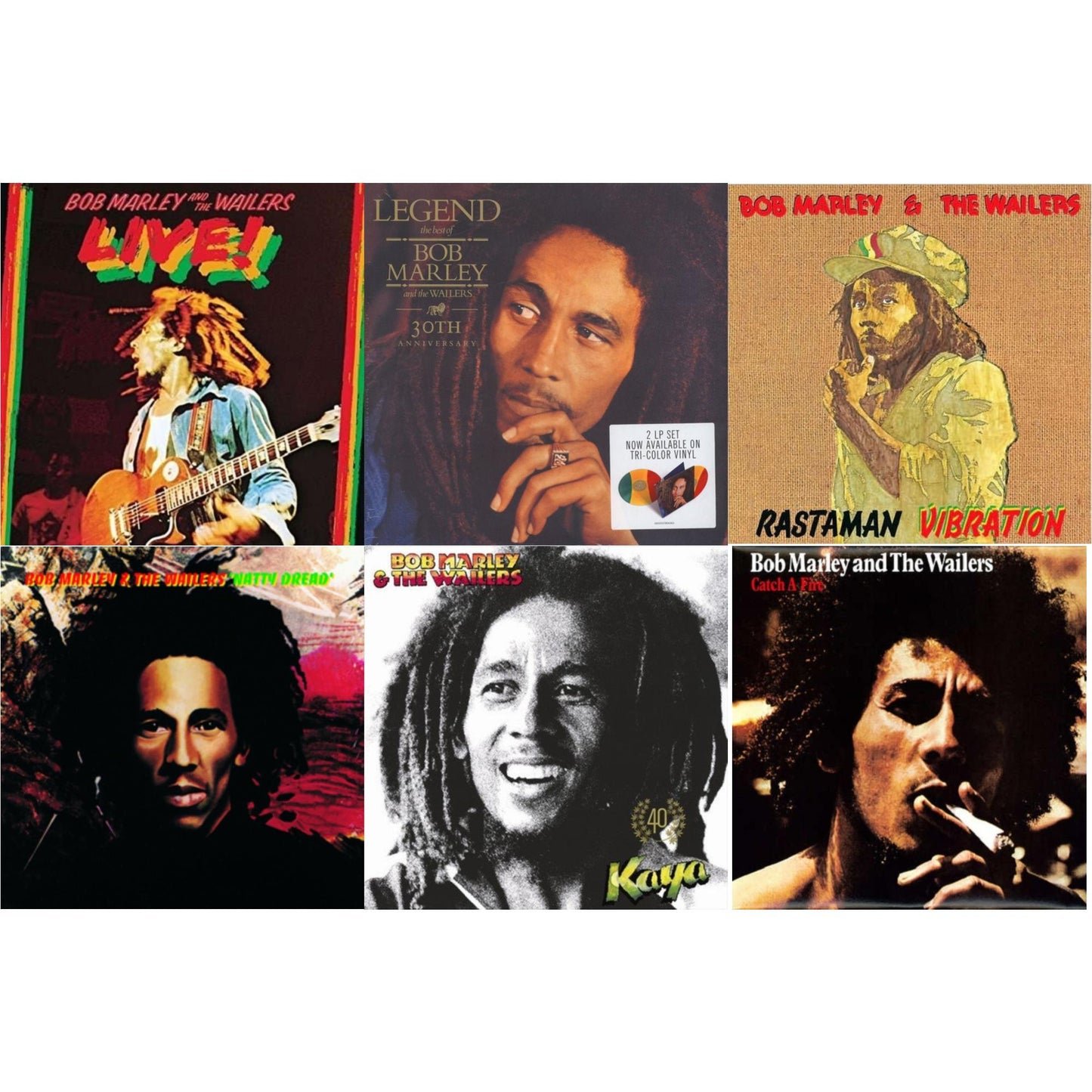 Natty Dread (180G) & Catch A Fire & Legend (30Th Anniversary) & Live (180G) & Rastaman Vibration & Kaya 40 (2 LP)