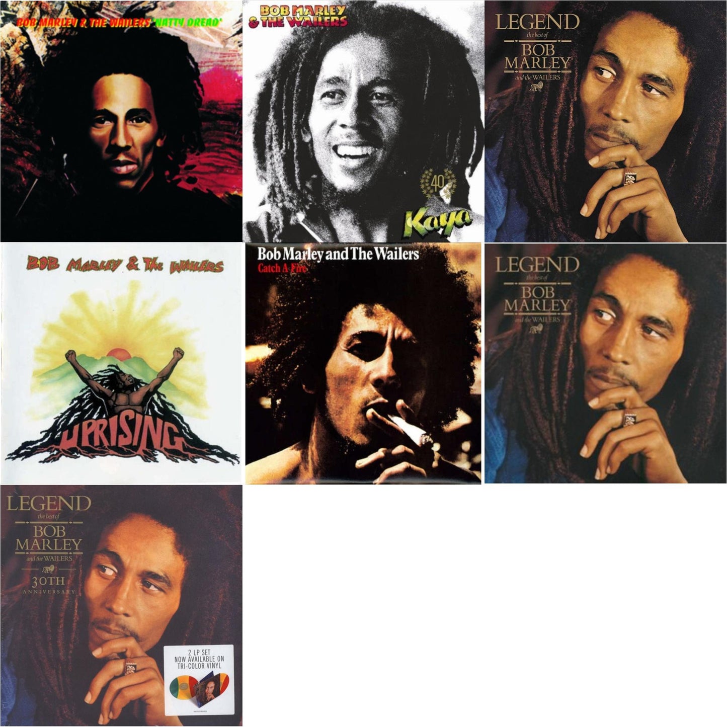 Legend & Natty Dread (180G) & Catch A Fire & Legend - The Best Of Bob Marley & The Wailers (2LP) & Legend (30Th Anniversary) & Uprising & Kaya 40 (2 LP)