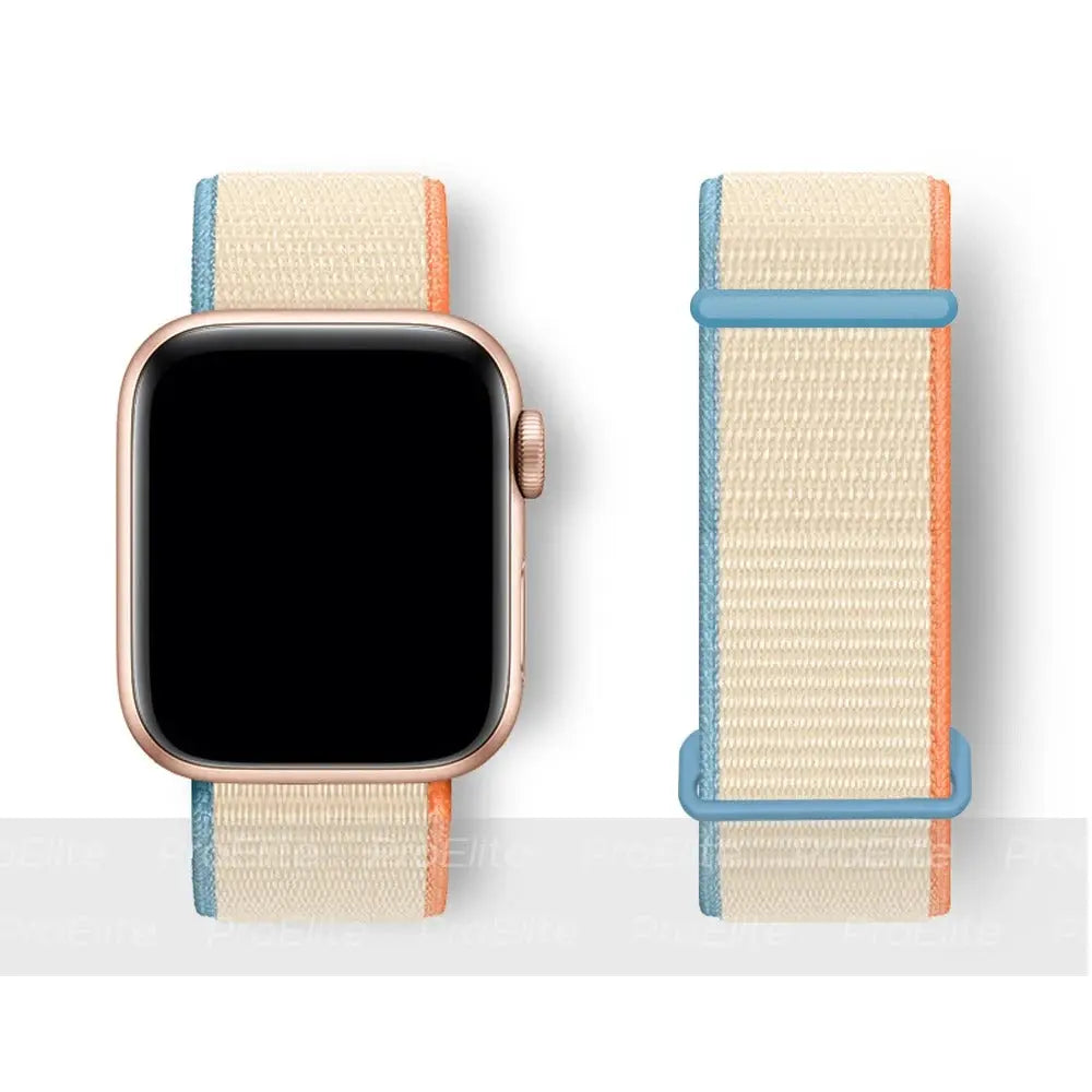Band For Apple Watch bands Series 2 9 8 7 SE/6/5/4 Ultra 40MM 44MM 49MM Nylon Soft Breathable Strap