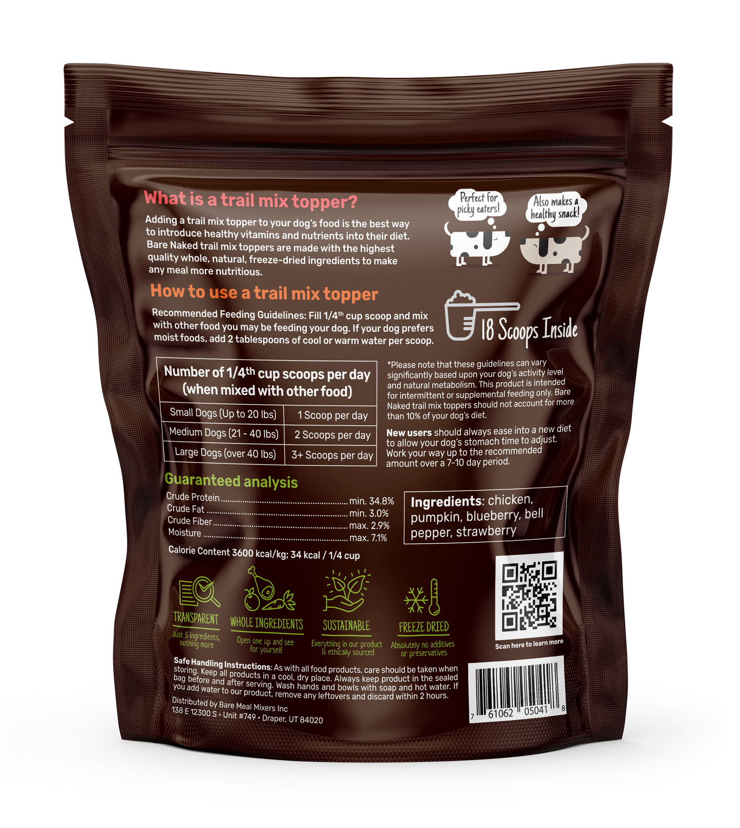 Bare Naked Chicken Mix: 6OZ Raw Protein Fuel Boost