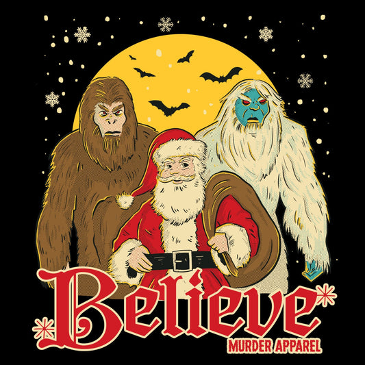 Bigfoot Yeti Santa T-Shirt