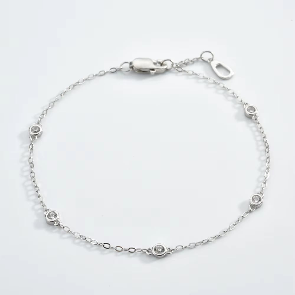 Cosmic Halo Bezel Classic Cubic Zirconia Bracelet