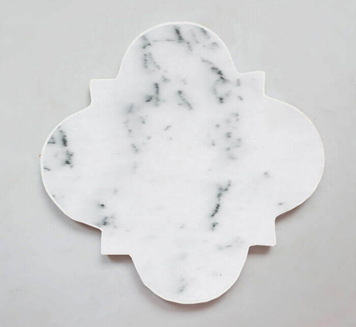 Marble 5"x5" Motif Coasters Semi-polished set of 4