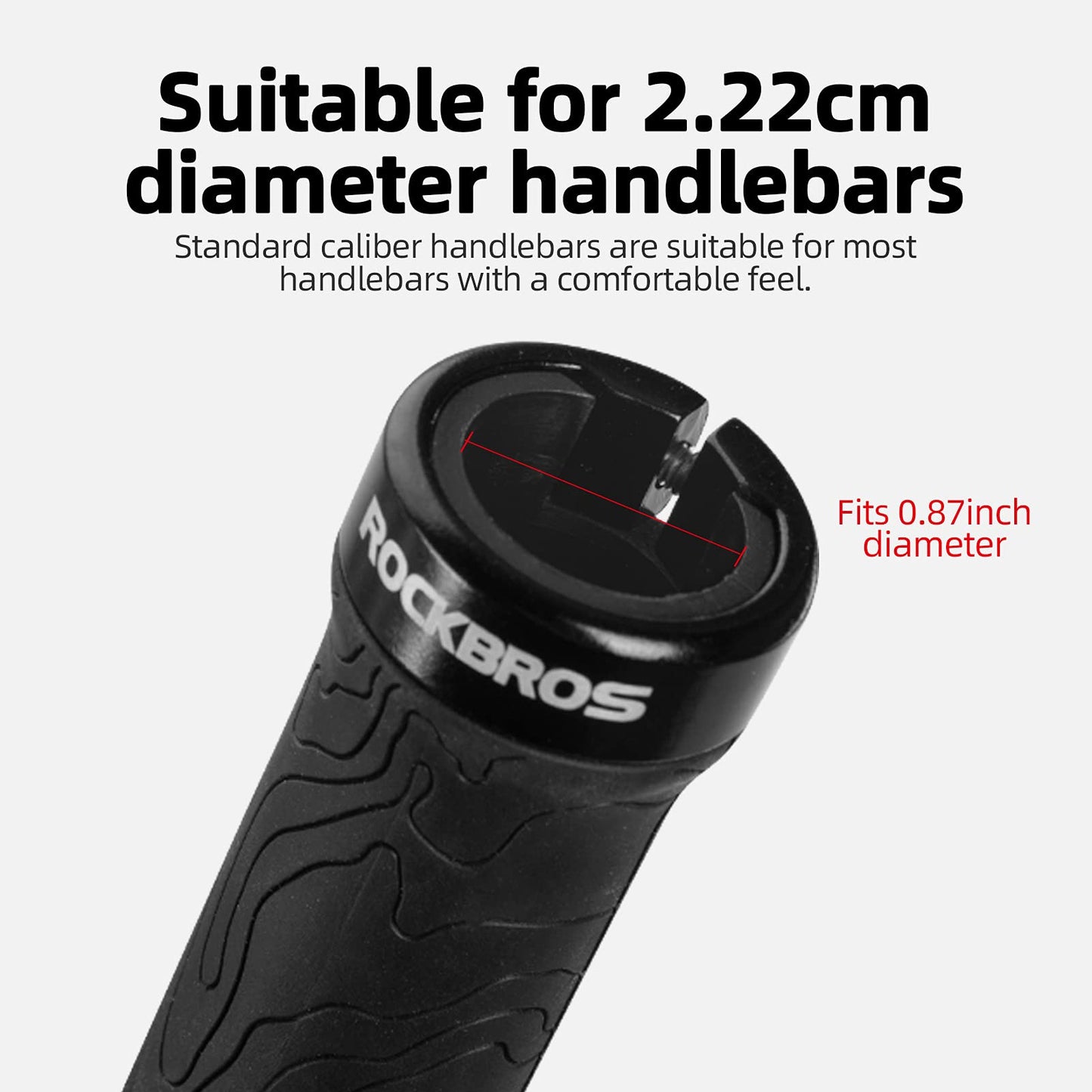ROCKBROS Bike Handlebar Grips Double Lock-on MTB Bicycle Handle Bar Grips