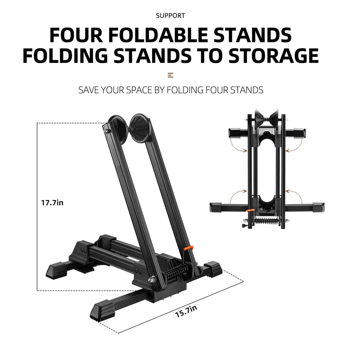ROCKBROS Foldable Alloy Bike Stand for 20"-29" Wheels