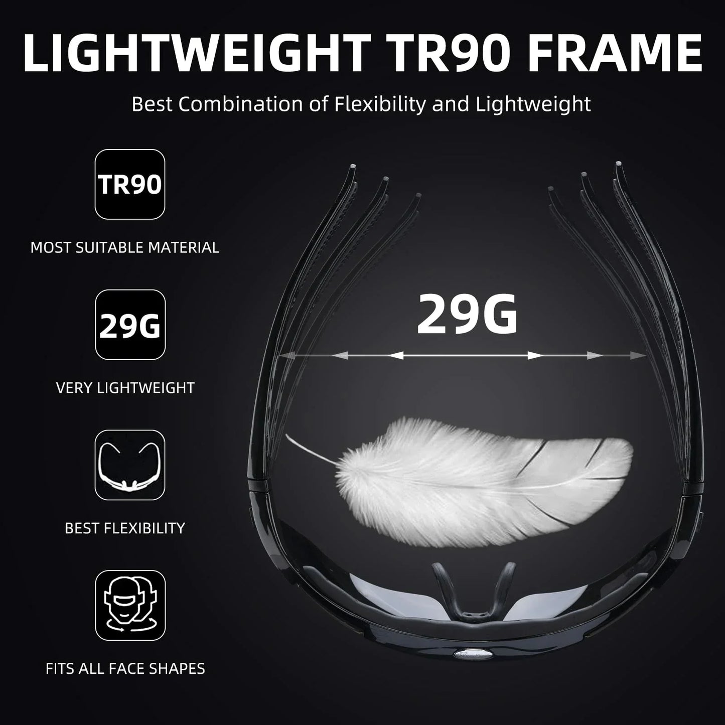 ROCKBROS Polarized Sports Sunglasses UV Protection Cycling Glasses