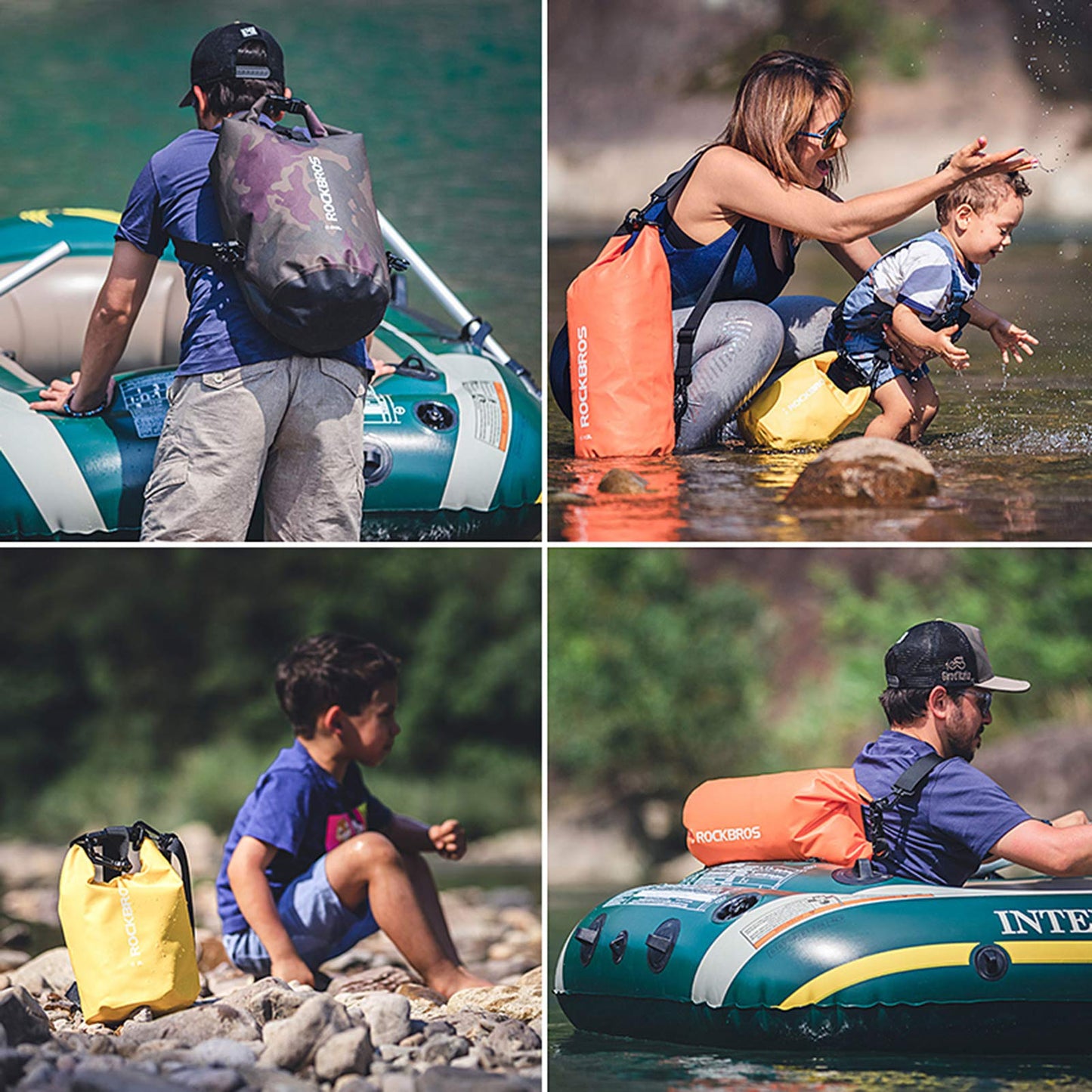 ROCKBROS Waterproof Dry Bag Heavy Durable Beach Backpack 2L 5L 10L 20L 30L Floating Dry Sack