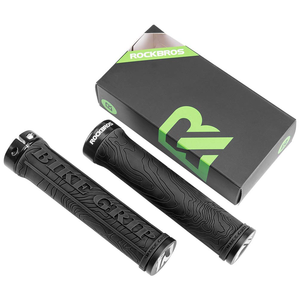 ROCKBROS Bike Handlebar Grips Double Lock-on MTB Bicycle Handle Bar Grips