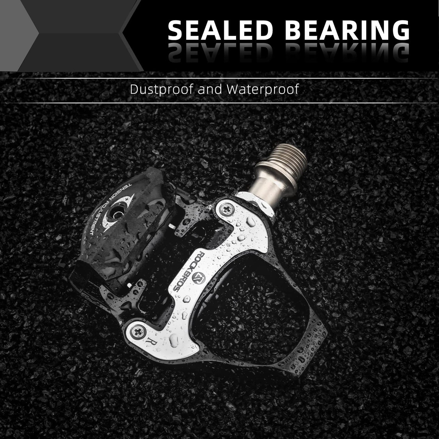 ROCKBROS Lightweight Clipless Pedals with Cleats Compatible with SPD-SL