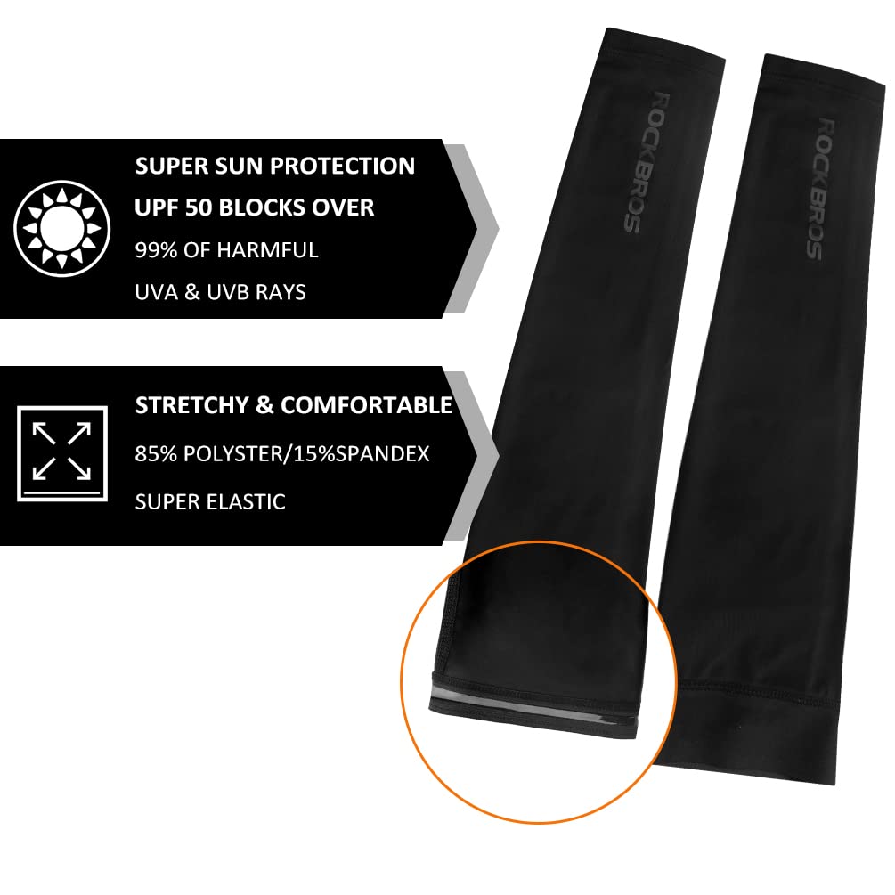 ROCKBROS Sun Protection Arm Sleeves Cooling for Running Golf Fishing Cycling