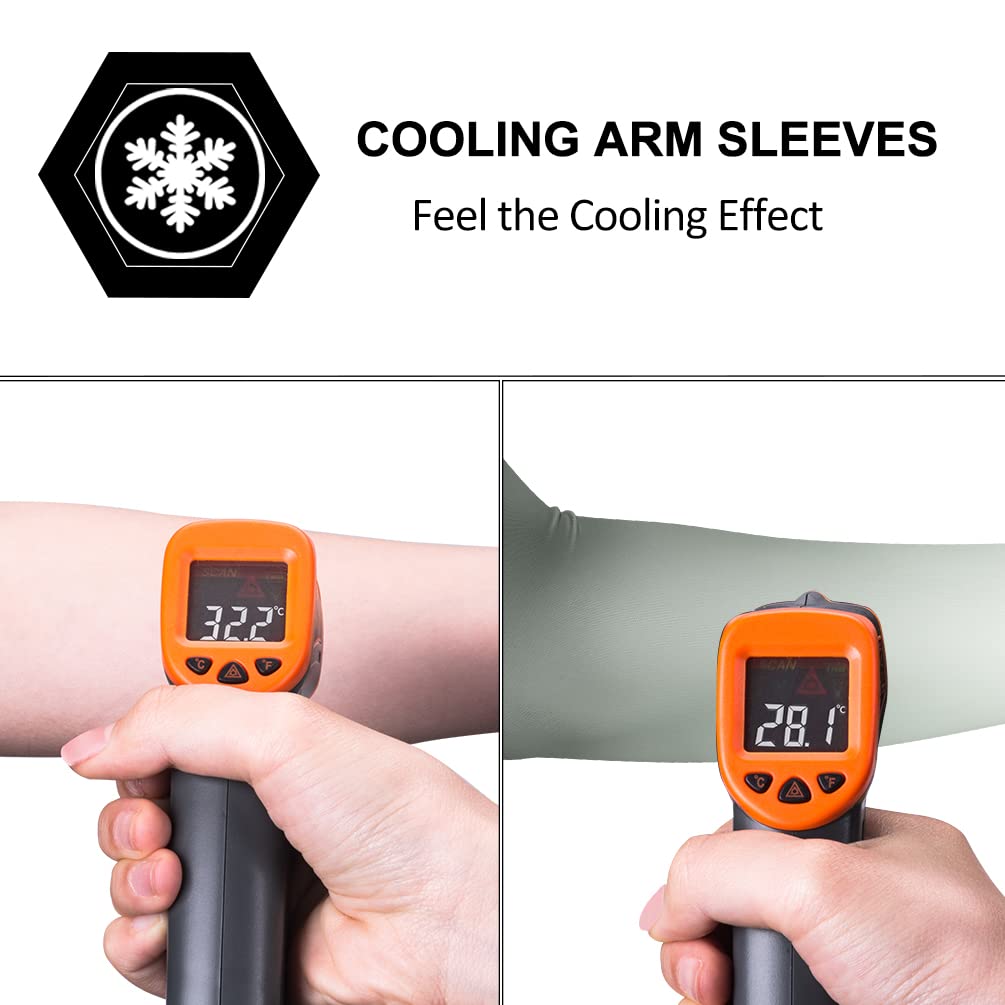 ROCKBROS Sun Protection Arm Sleeves Cooling for Running Golf Fishing Cycling