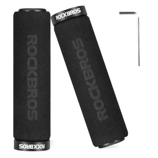 ROCKBROS Bike Grips Foam Single Lock on Bicycle  Soft Comfortable Non-Slip Bike Handle Grips
