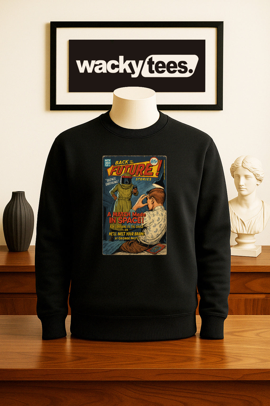 Back to The Future Stories A Match Made in Space McFly Comic Graphic Tee Shirt