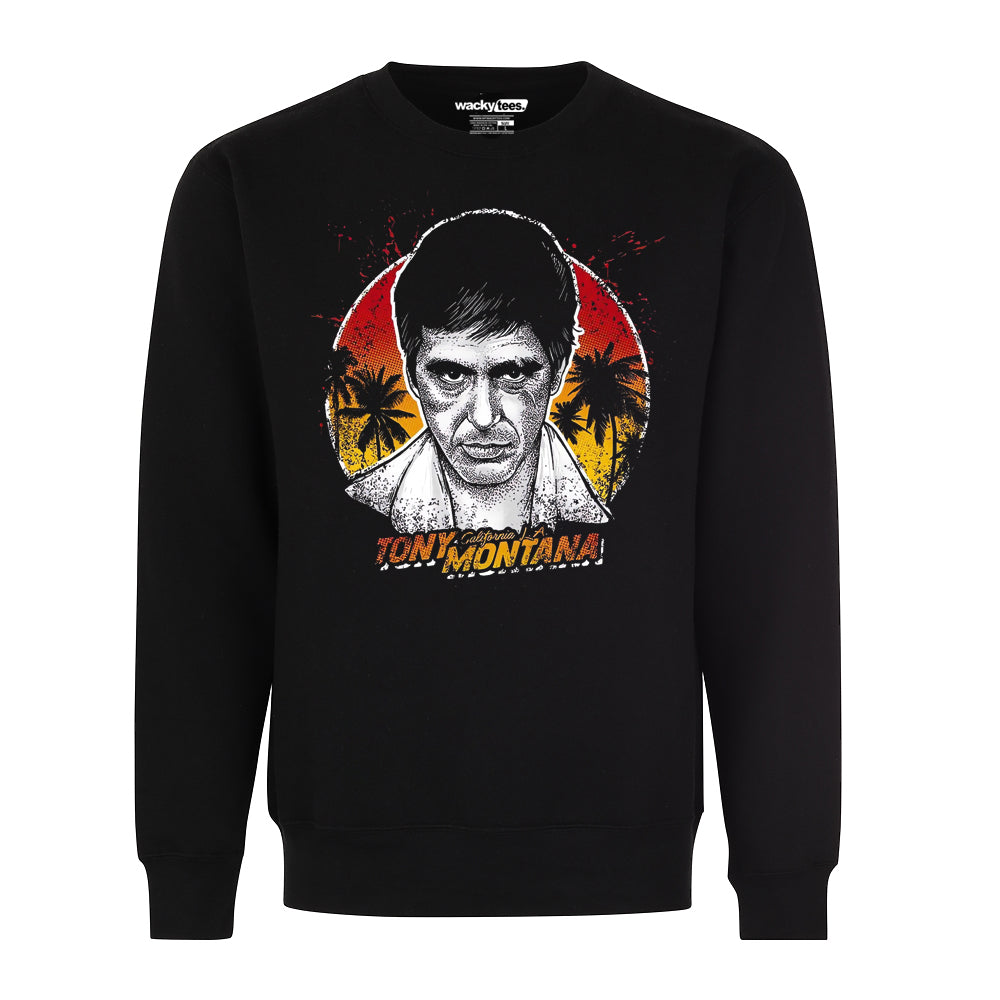 Scarface Tony Montana 80s Distressed Vice City LA CA Graphic Tee Shirt