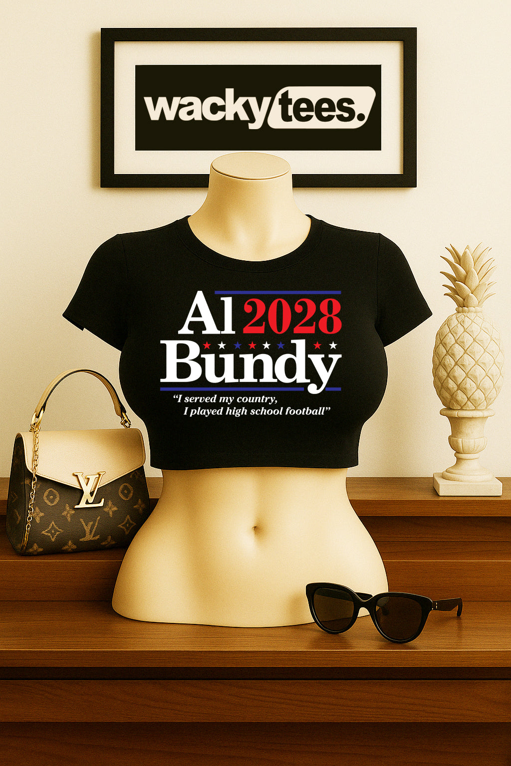 Al Bundy 2028 Campaign Parody Married with Children 80s 90s Graphic Tee Shirt