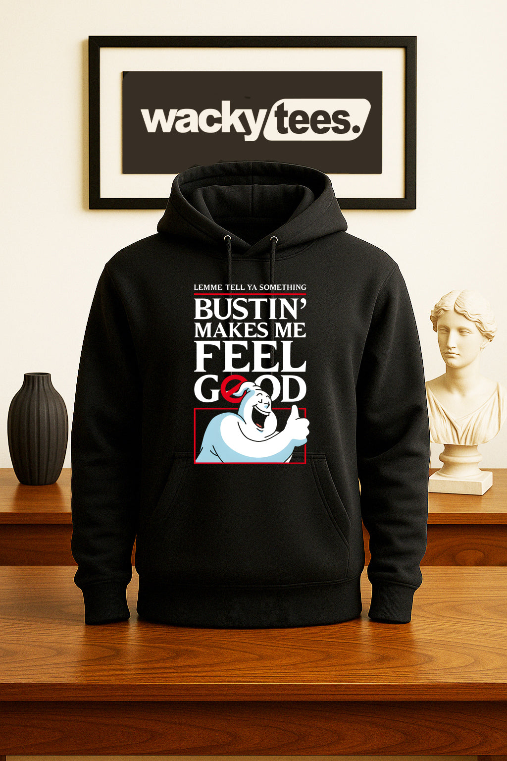 Bustin Makes Me Feel Good Ghost Parody Busters Funny Graphic Tee Shirt