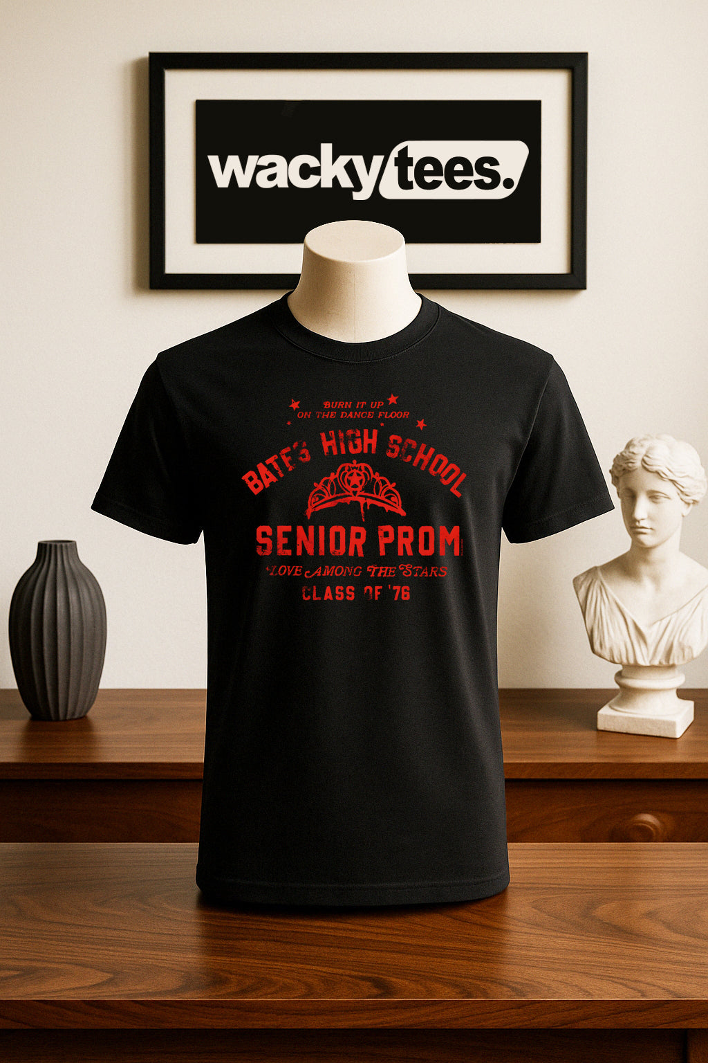 Carrie Class of 1976 Bates High School Senior Prom Horror Graphic Tee Shirt