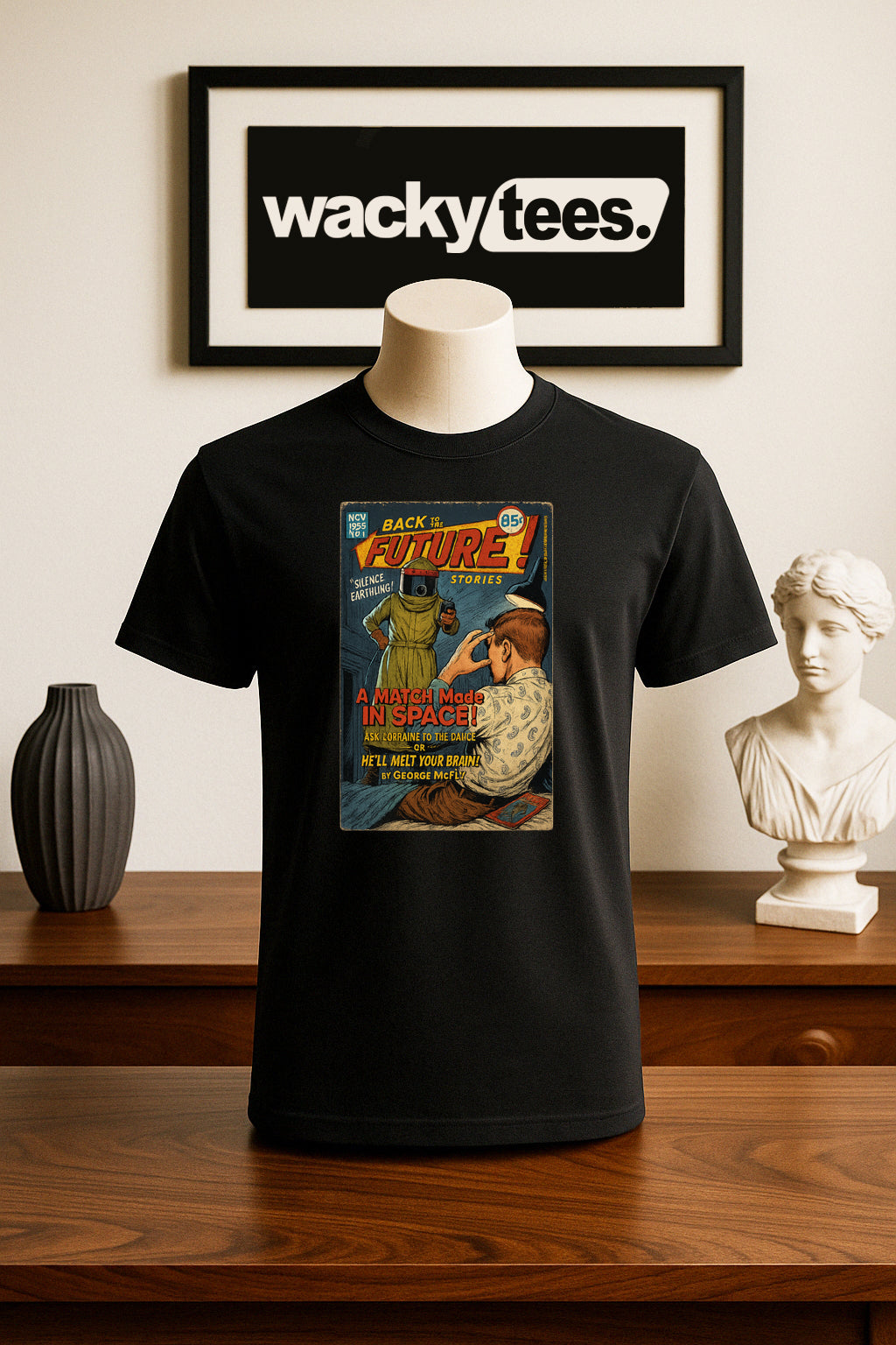 Back to The Future Stories A Match Made in Space McFly Comic Graphic Tee Shirt