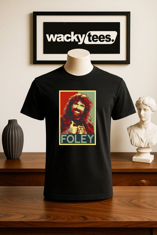 Foley Wrestling Mick Hall of Famer Socko Man Fighter Kind Graphic Tee Shirt