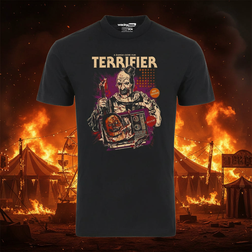 🔪 Terrifier Dismay: Now Showing Horror Halloween Graphic Tee 🎬