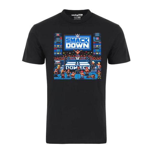 Wrestling Smack Down 8-Bit Gaming System Style Graphic Tee Shirt