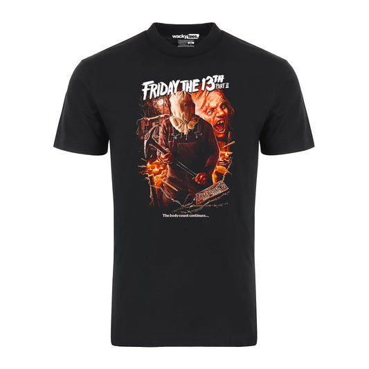 Friday the 13th Jason Body Count Continues Distressed Graphic Tee Shirt