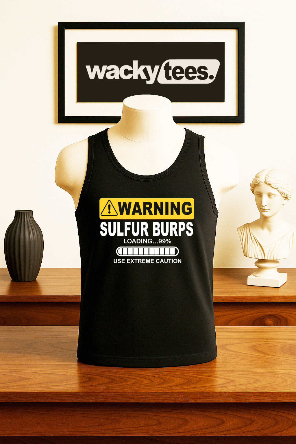 Warning Sulfer Stinky Burps Loading Funny Graphic Tee Shirt
