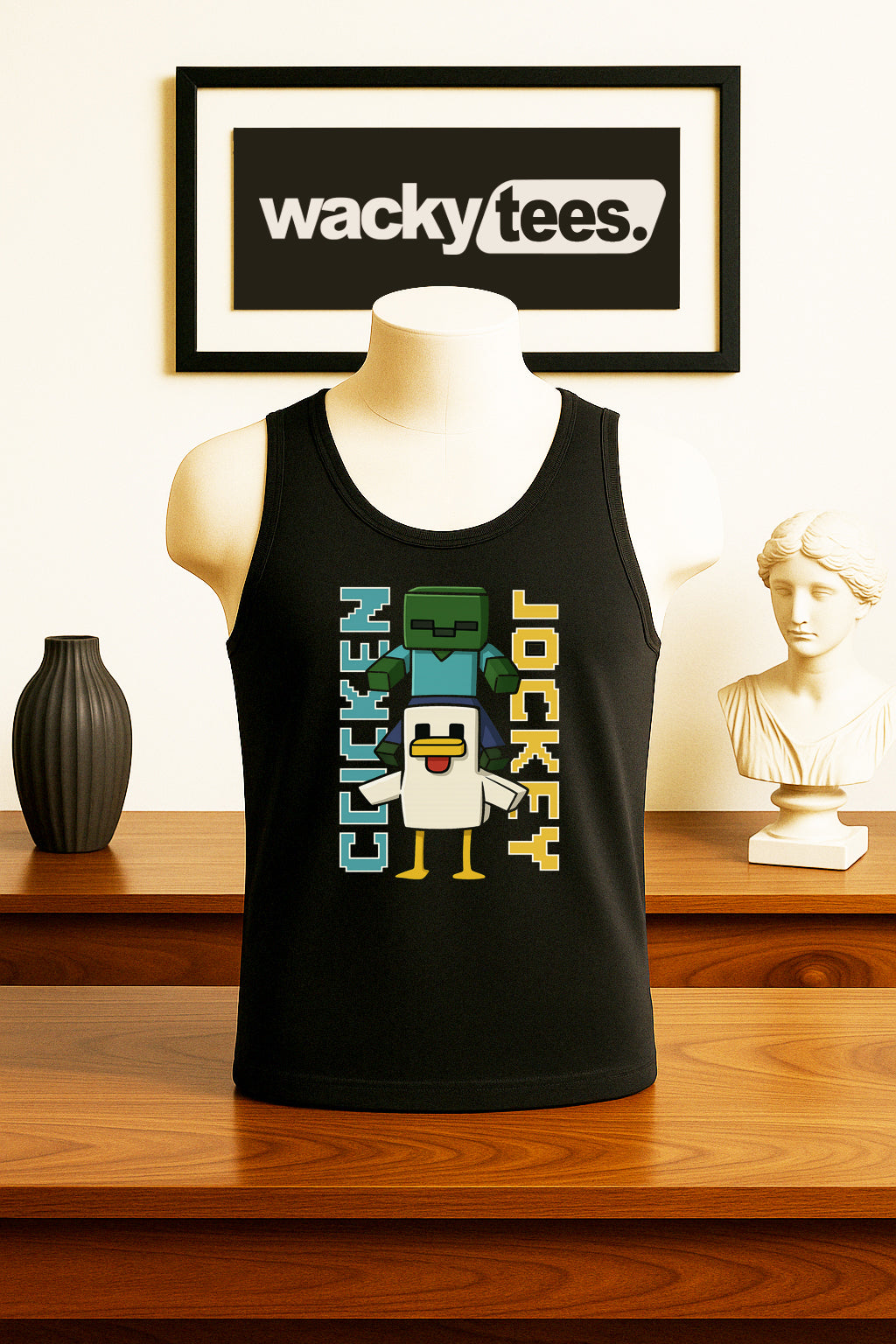 Chicken Jockey Funny Lover Video Gamer Friends Graphic Tee Shirt