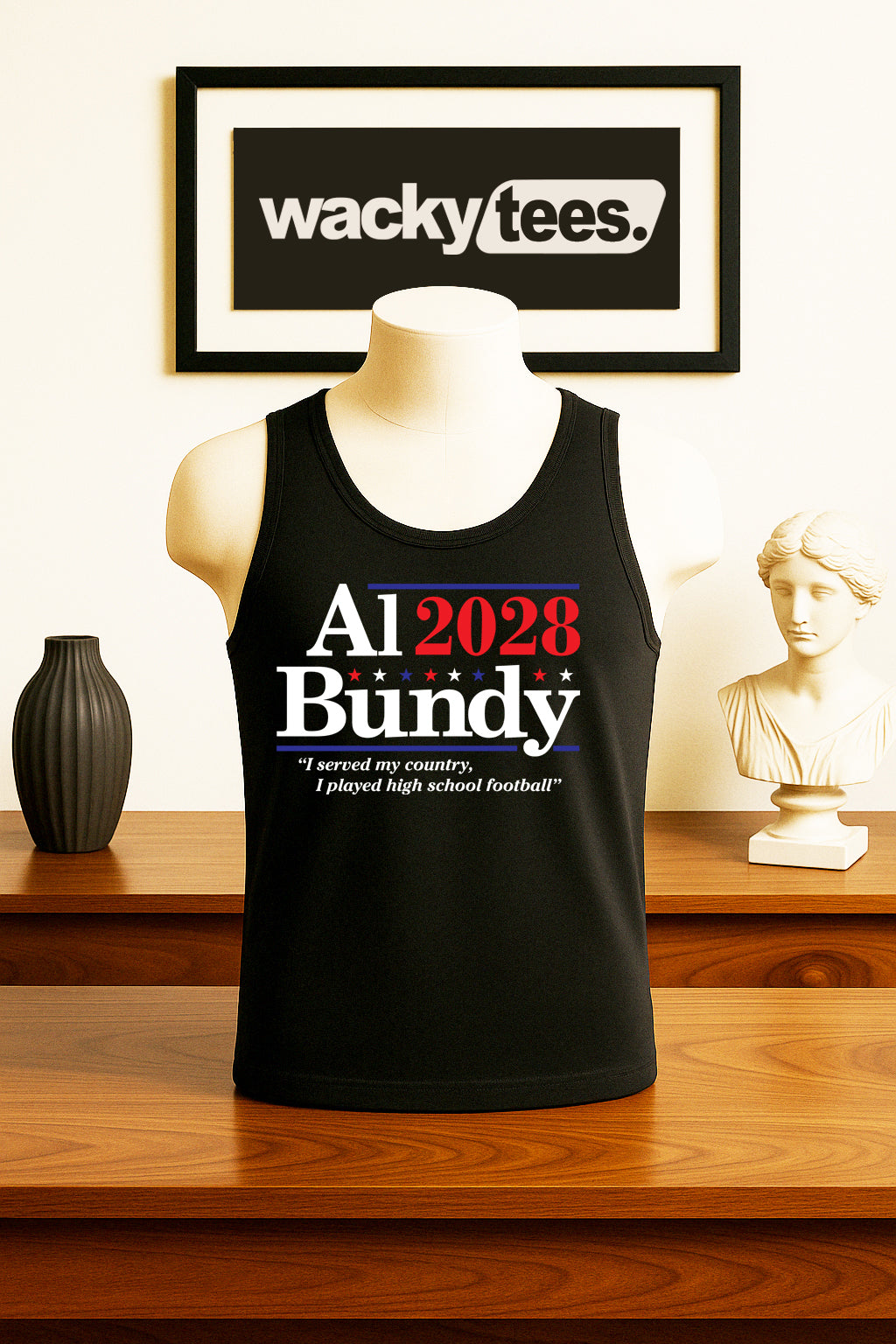 Al Bundy 2028 Campaign Parody Married with Children 80s 90s Graphic Tee Shirt