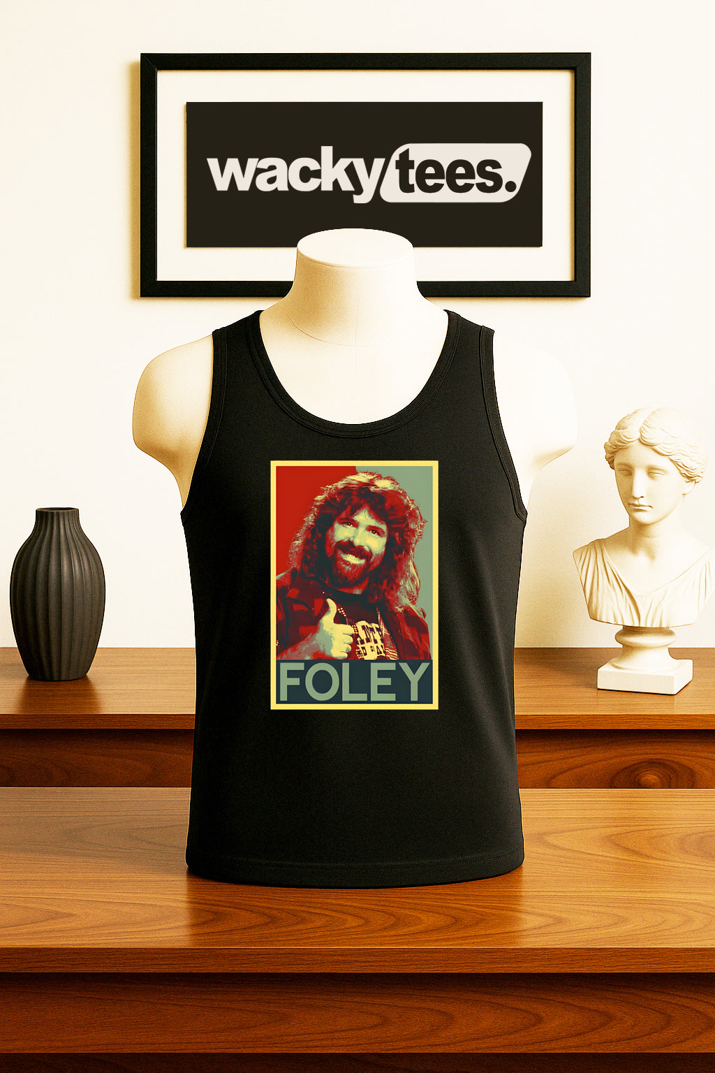 Foley Wrestling Mick Hall of Famer Socko Man Fighter Kind Graphic Tee Shirt