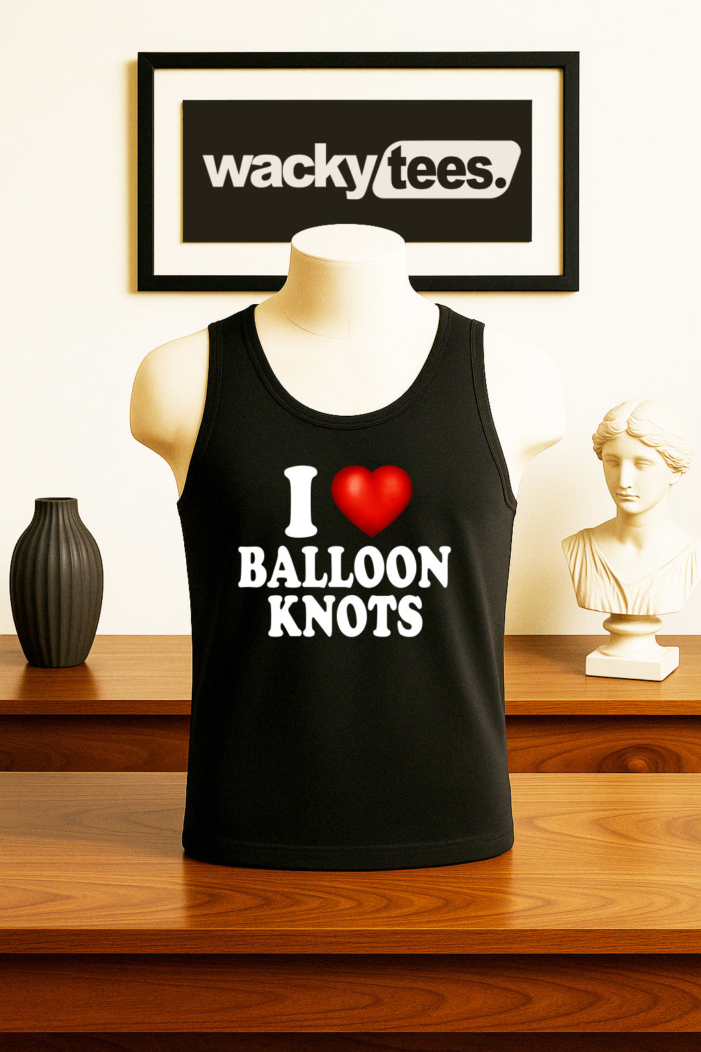 I Love Balloon Knots I Heart But Funny Adult Humor Graphic Tee Shirt