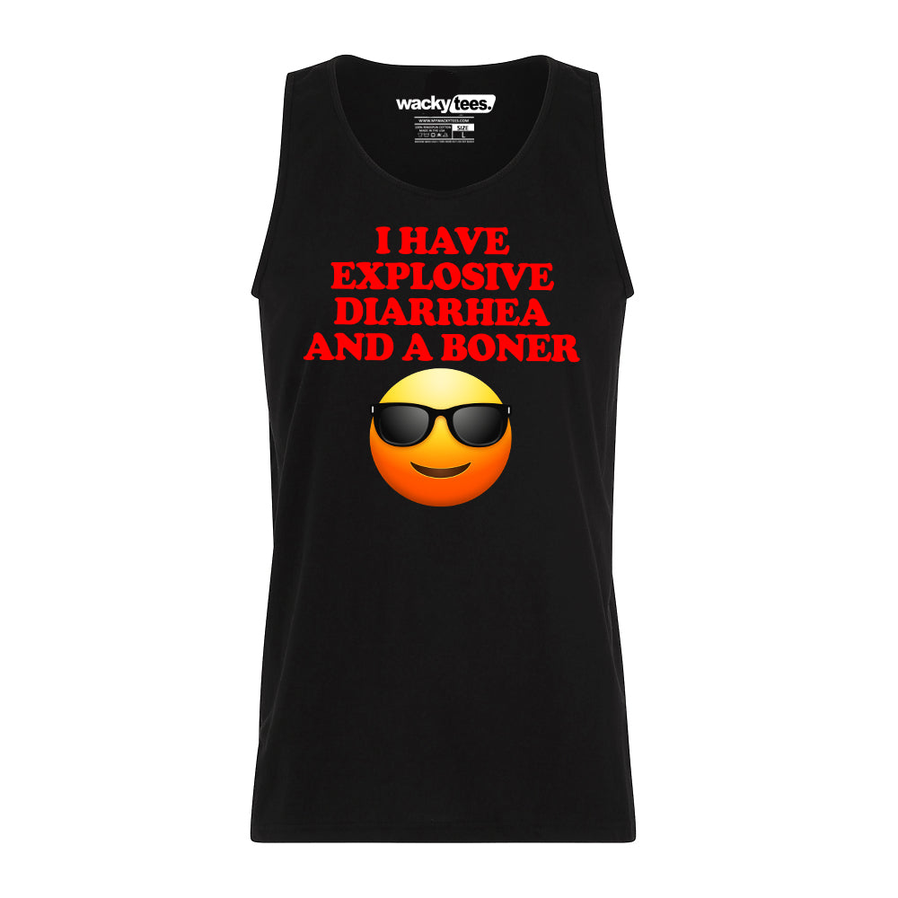 I have Explosive Diarrhea and a Boner Adult Humor Funny Graphic Tee Shirt