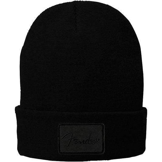 Black Patch Beanie