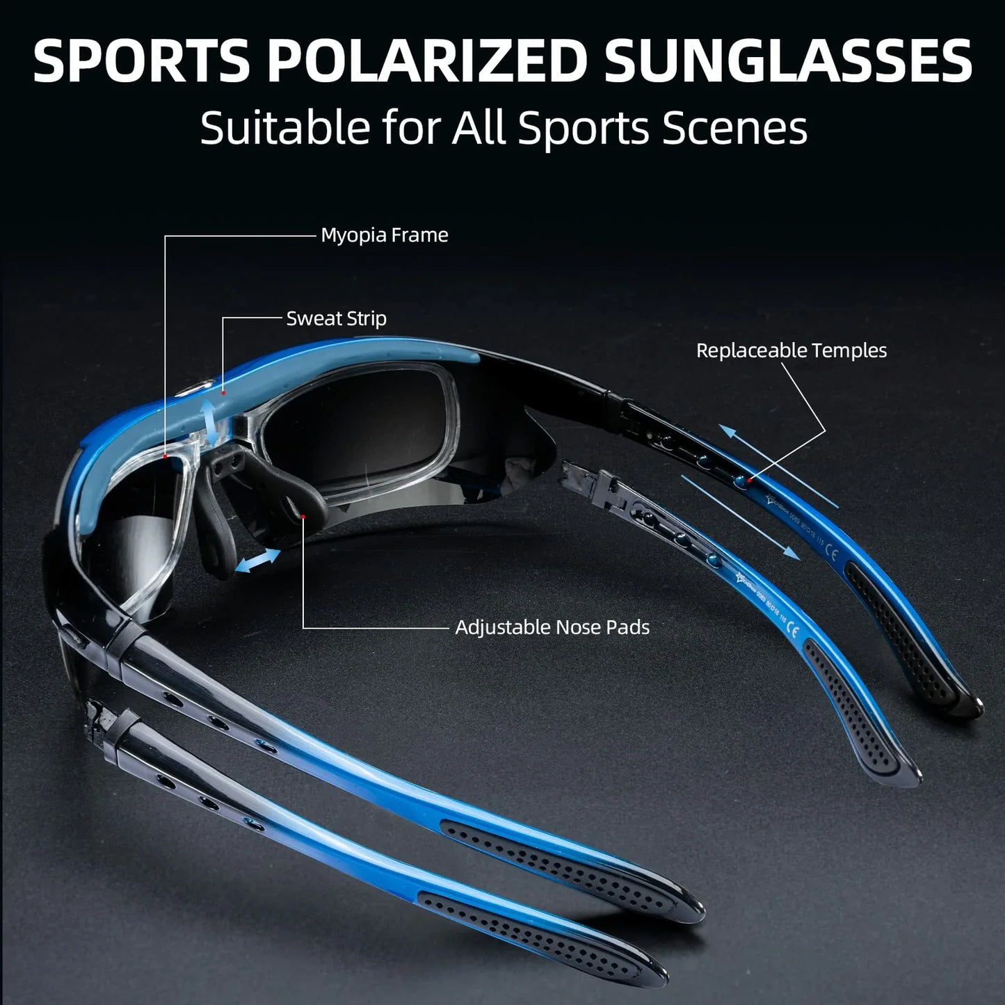 ROCKBROS Polarized Sports Sunglasses UV Protection Cycling Glasses