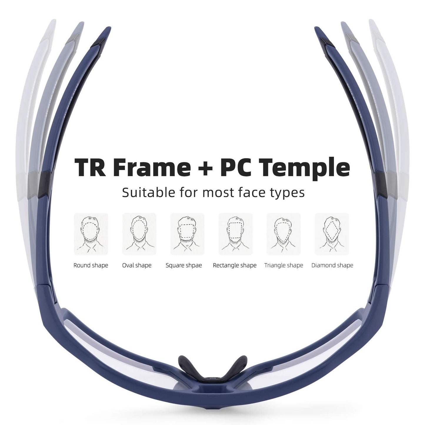 ROCKBROS Photochromic Cycling Glasses UV400 Lens