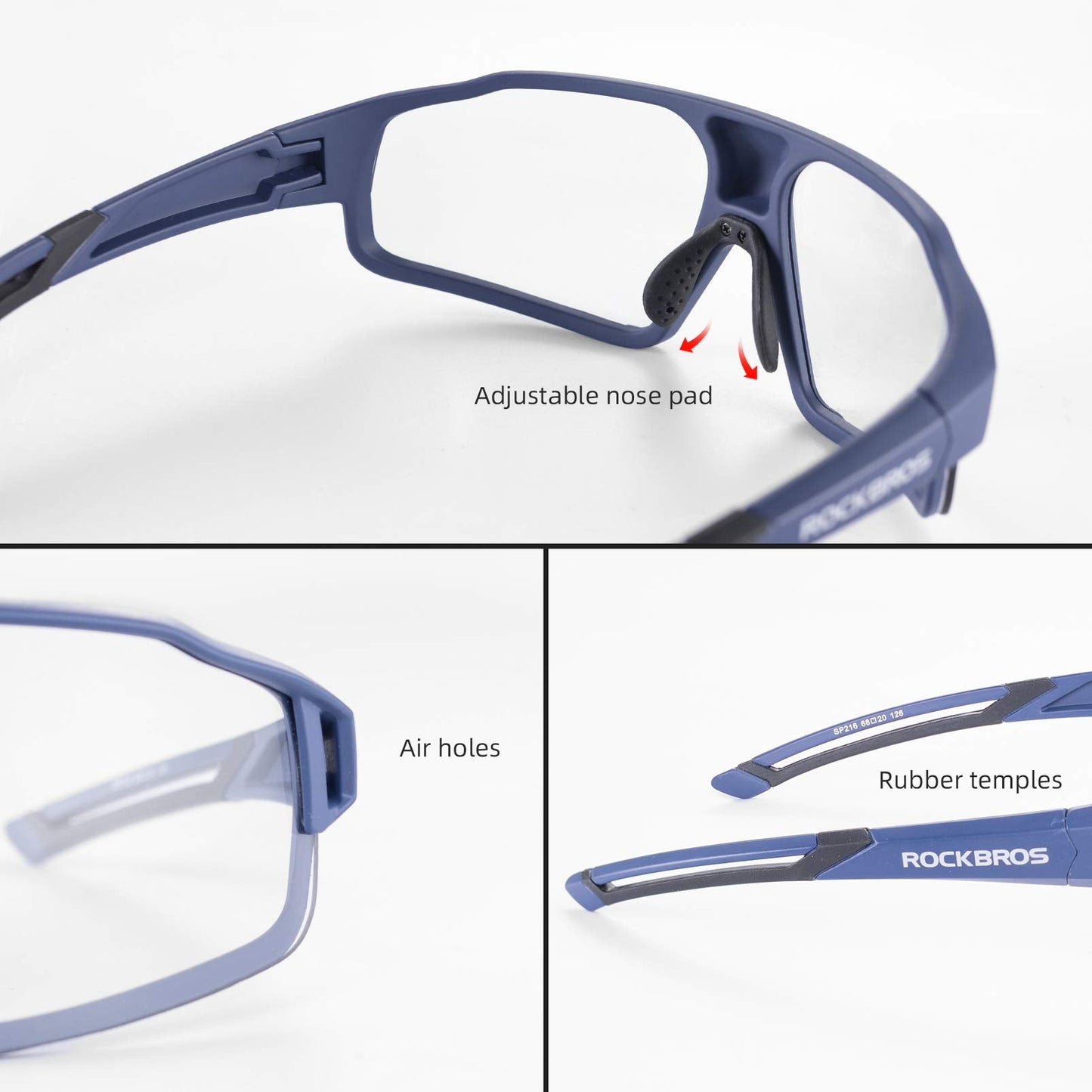 ROCKBROS Photochromic Cycling Glasses UV400 Lens