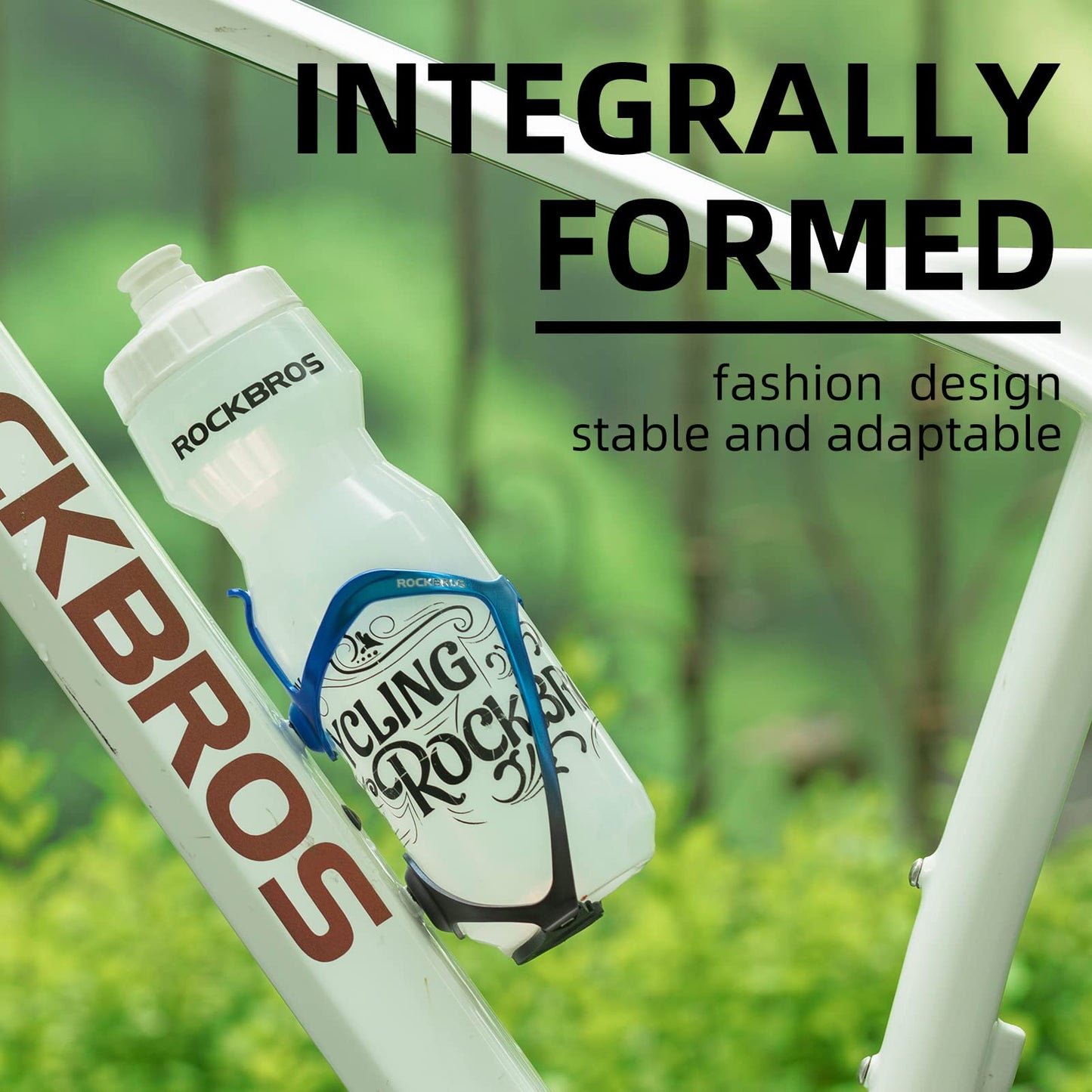 ROCKBROS Lightweight Aluminum Bike Water Bottle Cage Secure Adjustable Holder for Cycling