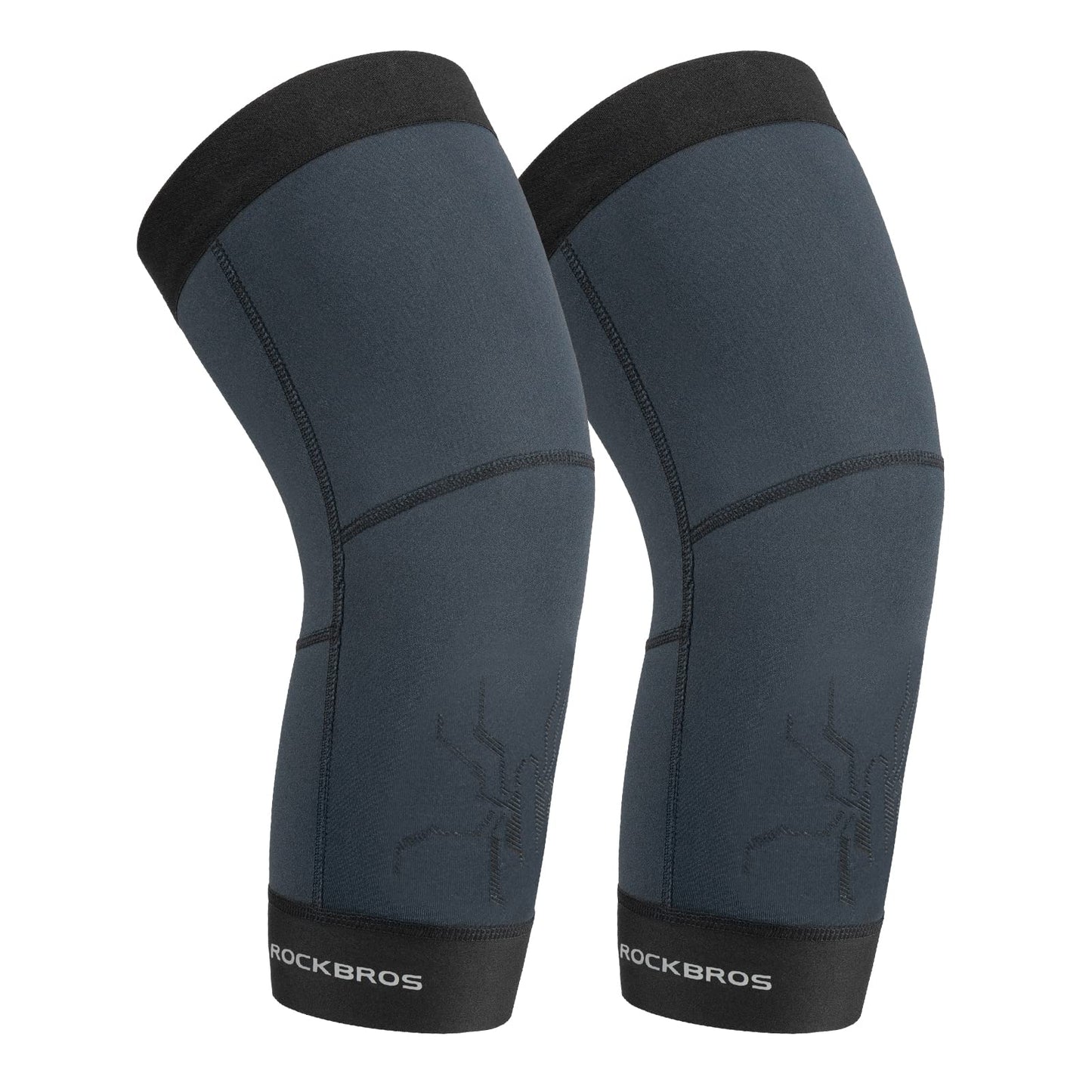 ROCKBROS Thermal Knee Warmer Men Anti-Slip Knee Brace Sleeves for Winter Cycling  Basketball