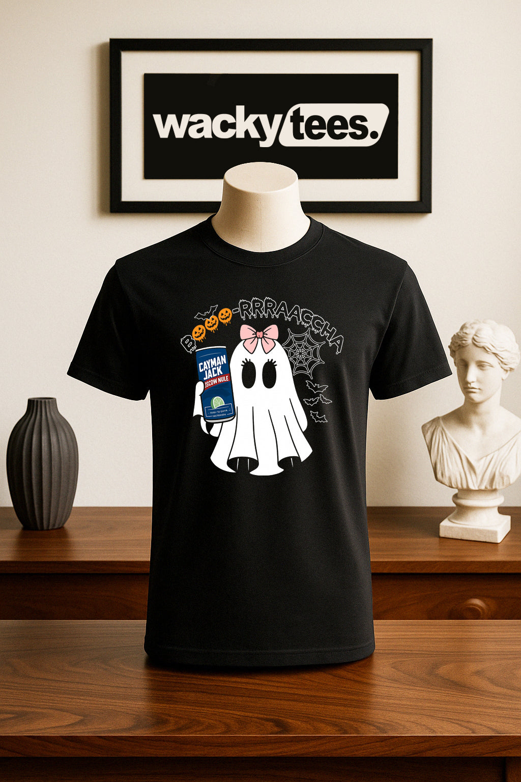 Booorrraacha Lady Drunk Ghost Drink Halloween Boracha Graphic Tee Shirt