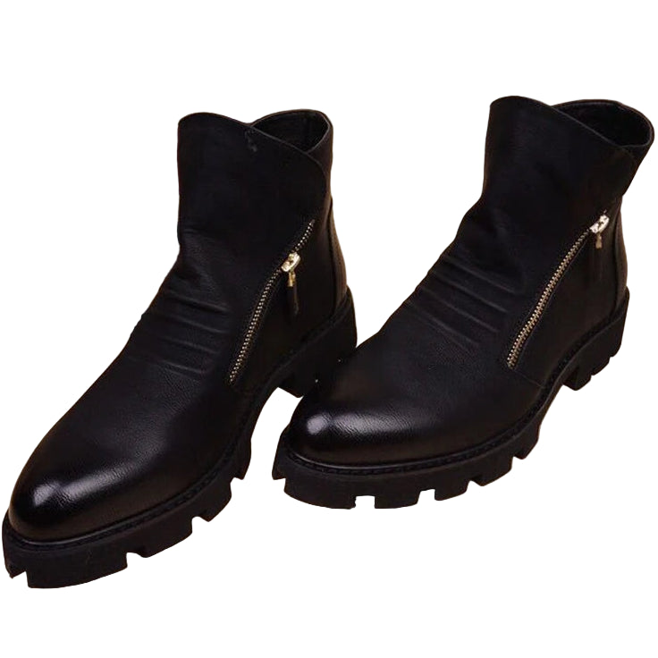 Brand Men Botas Hombre Ankle Boots Fashion Men Leather Chelsea Boots Men Slip Ons Motorcycle Man Warm Boots Men Work Shoes - Premium  from Lizard Vigilante - Just $174.99! Shop now at Lizard Vigilante