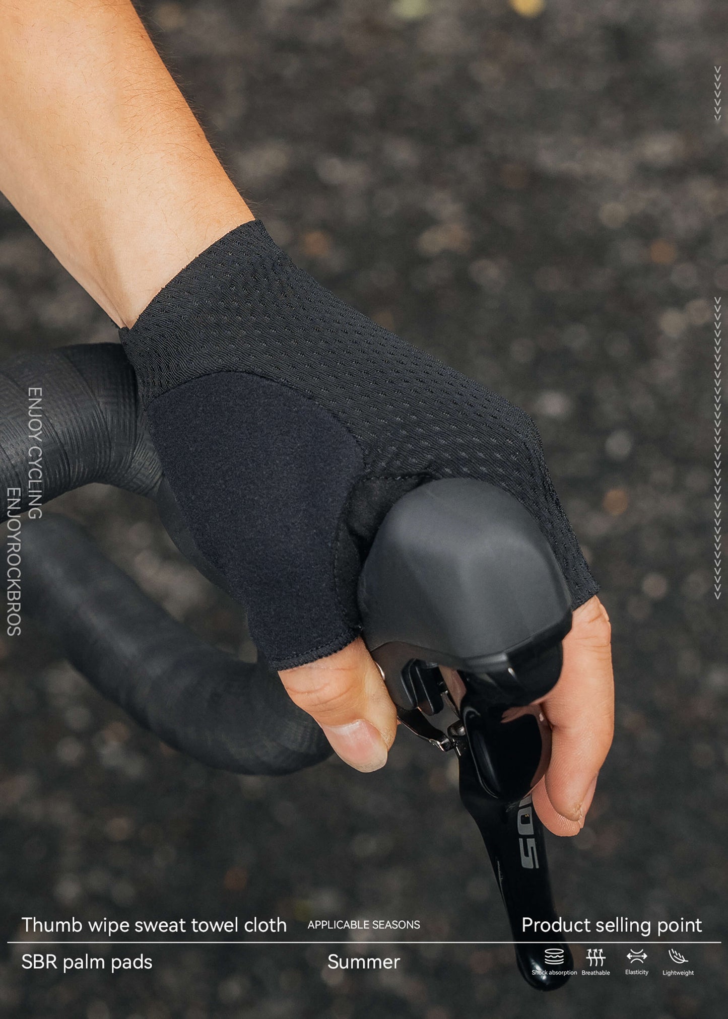 Breathable Anti-Slip Half Finger Cycling Gloves | ROAD TO SKY