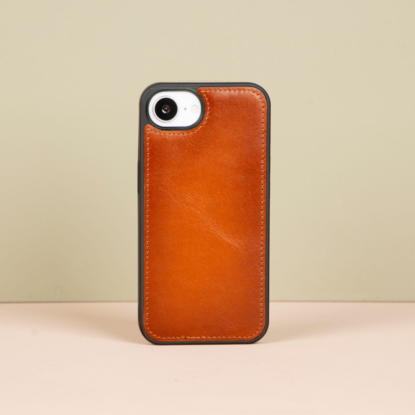 iPhone 16e Leather Wallet Case - Golden Brown - Brooklyn