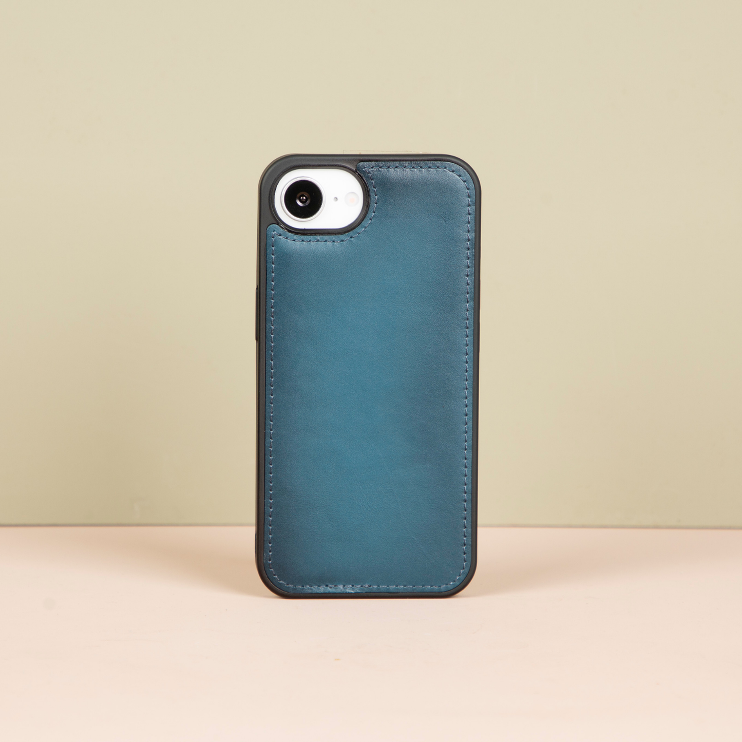 iPhone 16e Leather Wallet Case - Petrol Blue - Brooklyn
