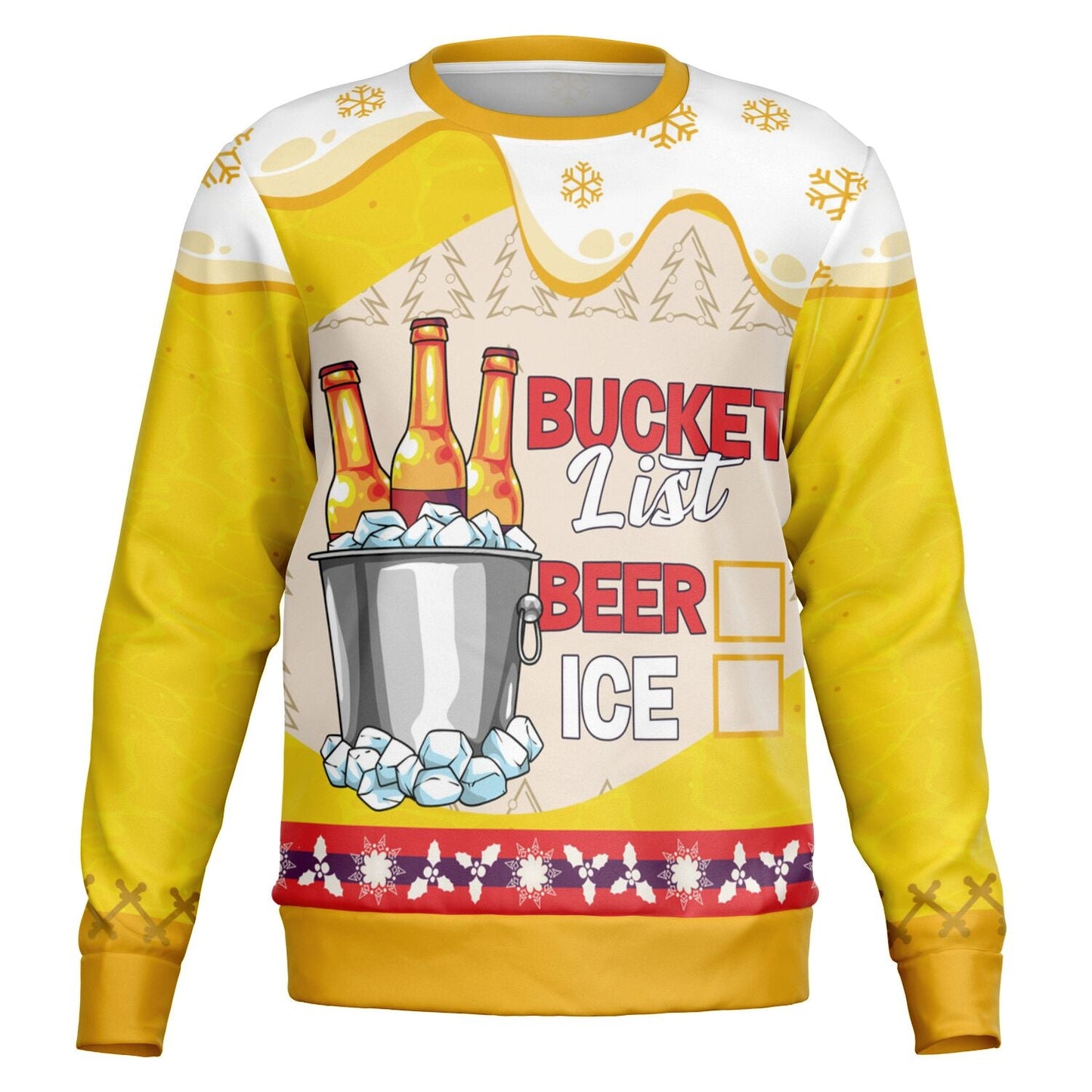 Bucket List: Beer and Ice Christmas Sweatshirt