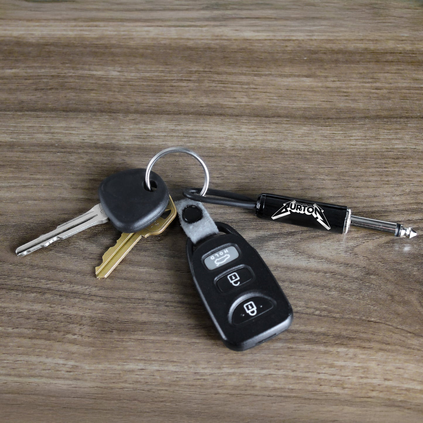 Cliff Burton Logo Guitar Plug Keychain