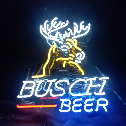 Busch Light Deer Stag Head Neon Signs Light
