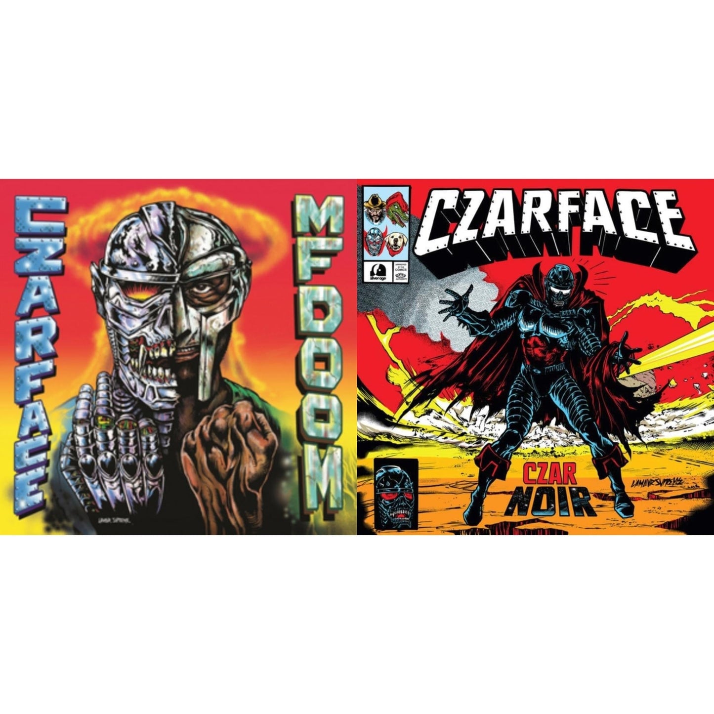 Czarface - Czar Noir (Red/White LP Vinyl) & Czarface Meets Metal Face