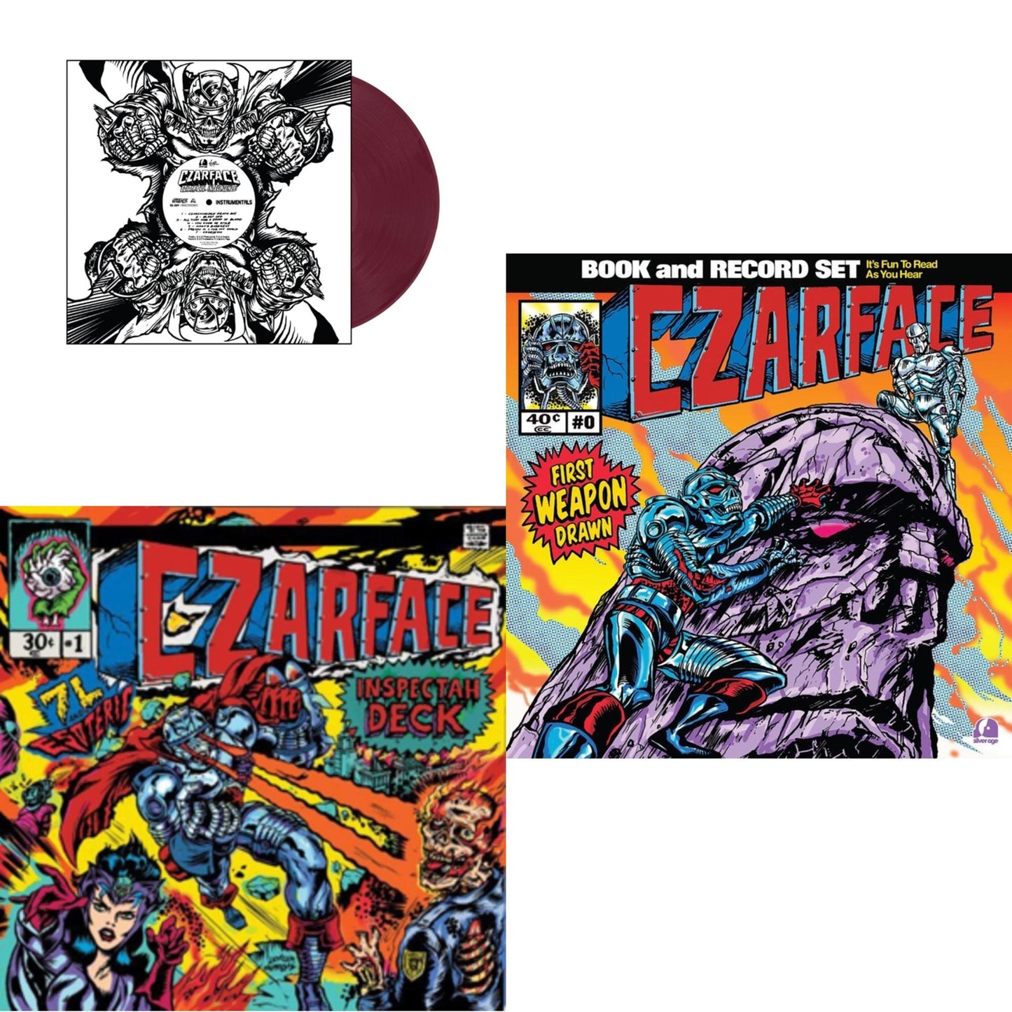 First Weapon Drawn (Sky Blue LP Vinyl) & Czartificial Intelligence (Instrumentals) (Czarvard Crimson LP Vinyl) (Res Essential) & Czarface
